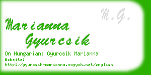 marianna gyurcsik business card